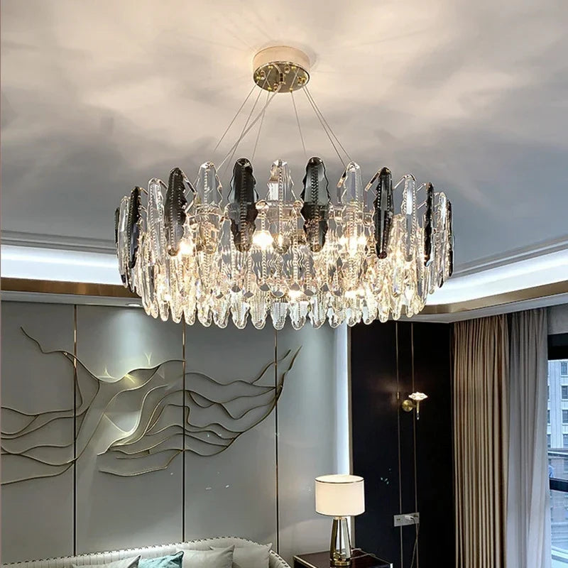 DecorBites™ Crystal LED Chandeliers for Elegant Dining & Living Spaces