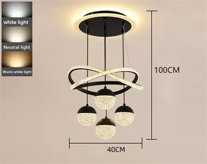 LED Ring Chandelier Dimmable Ceiling Light
