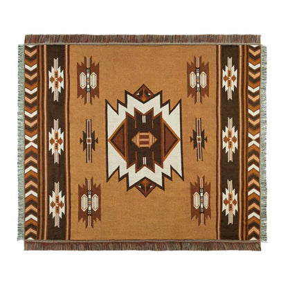 DecorBites™ Geometric Cotton Knitted Sofa Blanket & Tapestry