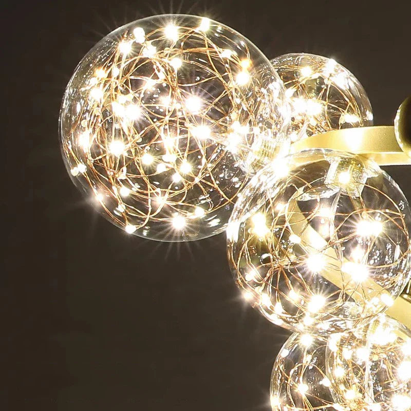 DecorBites™ Crystal Chandelier: Modern Stair Pendant Lamp for Living Room, Interior Lighting
