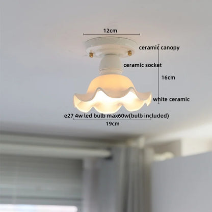 DecorBites™ LED Canopy Ceiling Light Glass Copper Luminaria De Teto