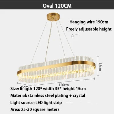 DecorBites™ Crystal Ring Chandelier LED Pendant Light Fixture