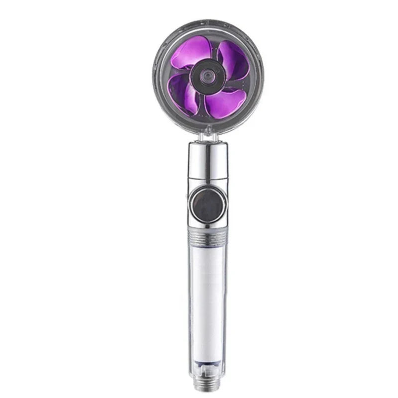 Rotating Water-Saving Shower Head
