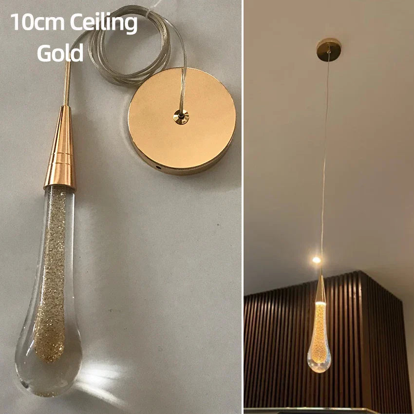 DecorBites™ Crystal Glass LED Pendant Lights for Restaurant, Bar, and Staircase