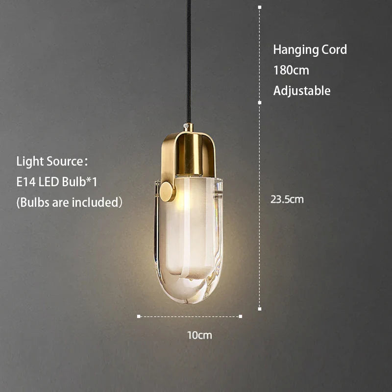 DecorBites™ Crystal LED Ceiling Chandelier | Modern Bedroom Pendant Lamp