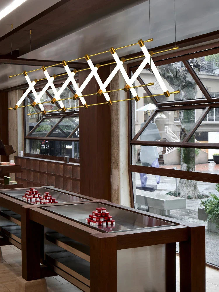 Nordic Industrial Pendant Light 12-Light L200cm