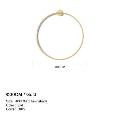 DecorBites™ LED Wall Lights for Modern Circle Decor in Bedroom, Living Room, Restaurant