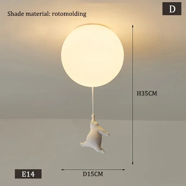 Bear LED Pendant Light Dia30cm Kids Room