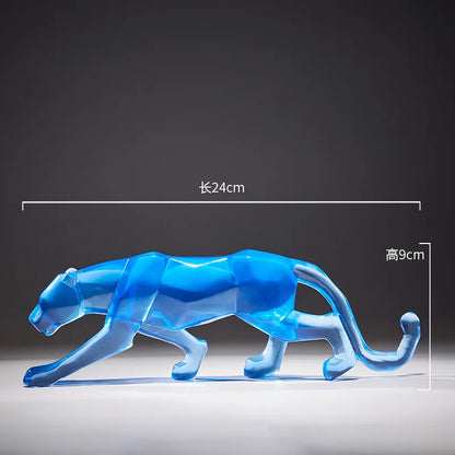 DecorBites™ Leopard Cheetah Resin Animal Sculptures for Home Decor