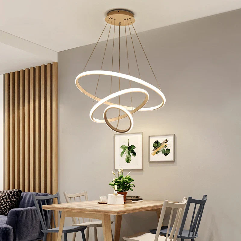 Gold Circle Rings Chandelier