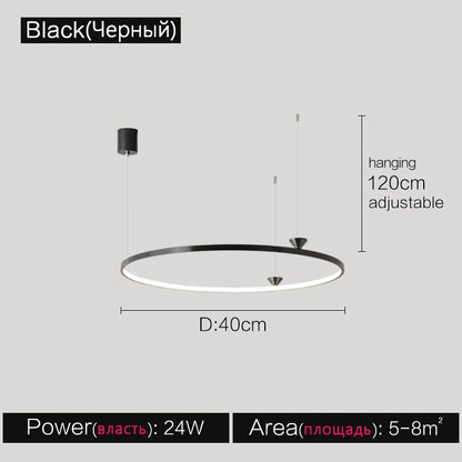 DecorBites™ Italian Style Annular Pendant Lamp for Living Room, Dining Room, Bedroom