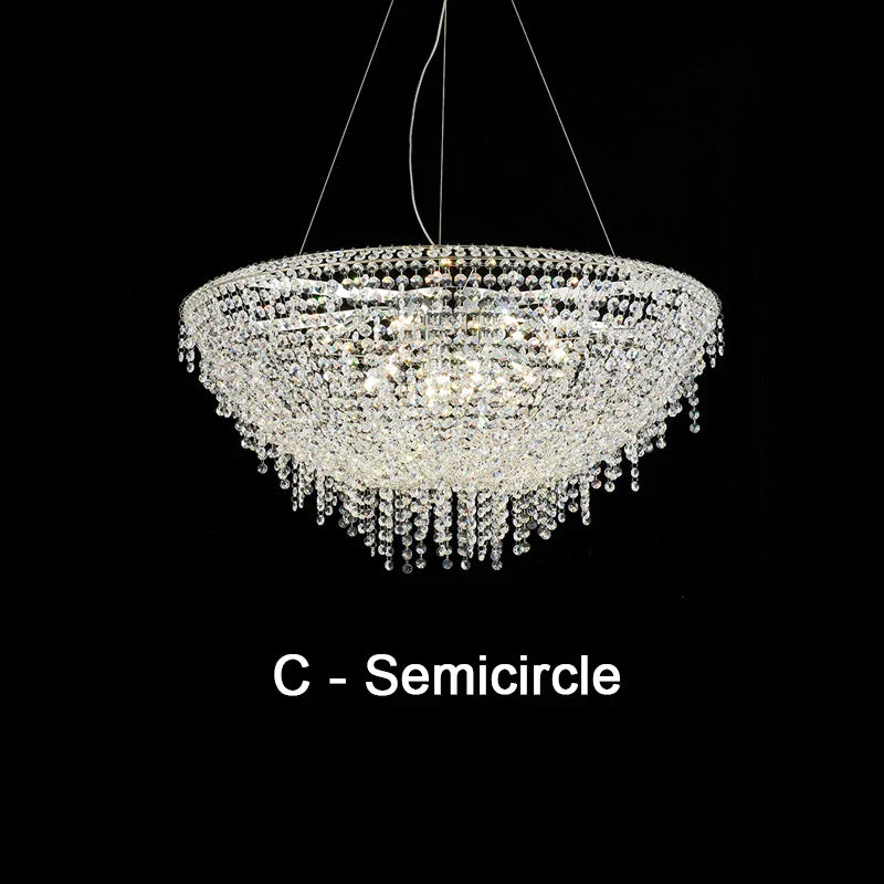 DecorBites™ Crystal Bird Nest Chandelier for Modern Living Dining Room Indoor Lighting