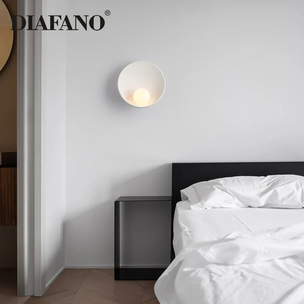 DecorBites™ Gypsum Glass LED Wall Sconce Minimalist Lighting for Bedroom Aisle Surface Mounted
