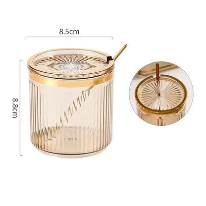 DecorBites™ Acrylic Seasoning Jar Set with Tray - Kitchen Storage Organizer