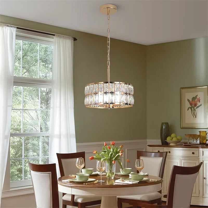 DecorBites™ Crystal LED Pendant Chandelier: Luxury Nordic Design for Kitchen, Dining Room & Bedroom