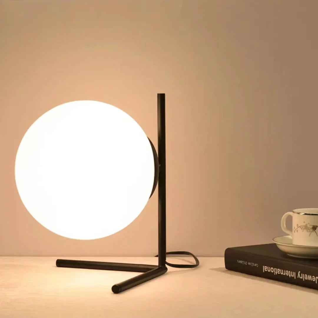 DecorBites™ Glass Ball Table Lamp: Modern Nordic LED Desk Light