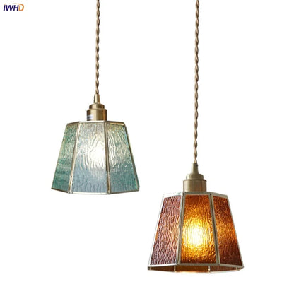 DecorBites™ Copper Glass LED Pendant Lamp, Modern Nordic Hanging Light