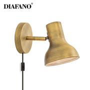Gold Iron Vintage Wall Lamp