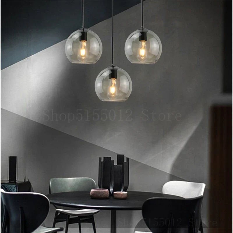 DecorBites™ Glass Ball LED Pendant Lights for Chic Home Decor and Lighting