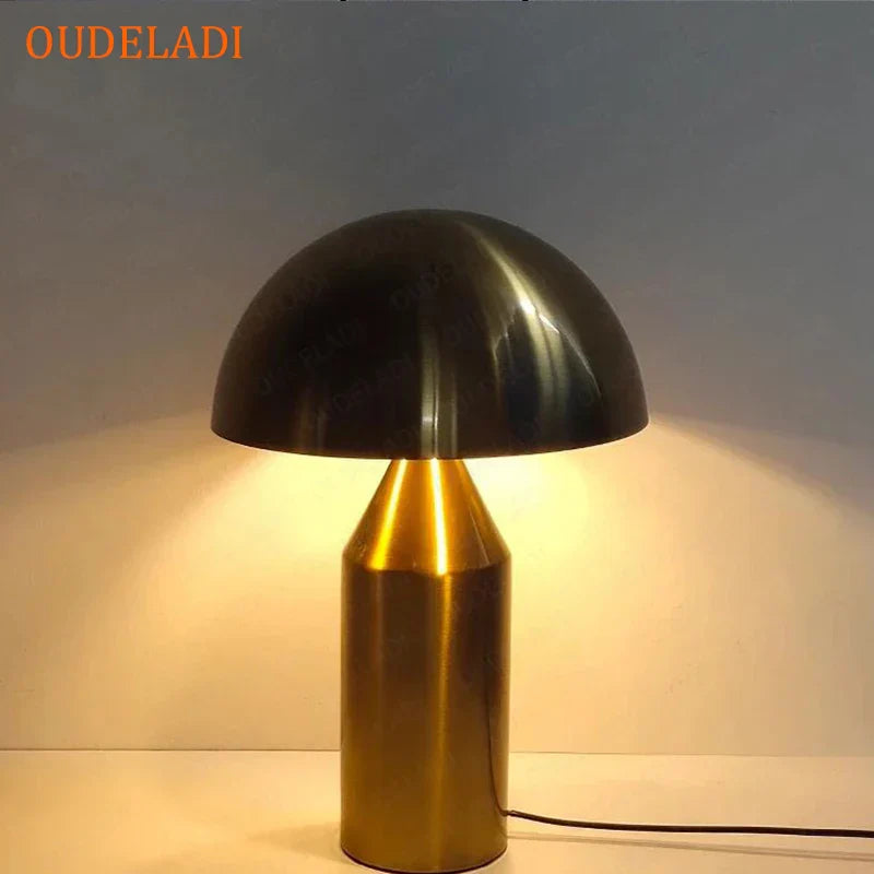Gold Iron Mushroom Lamp
