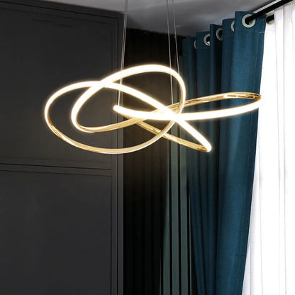 DecorBites™ Geometric LED Ceiling Chandelier Artistic Lines Modern Pendant Light