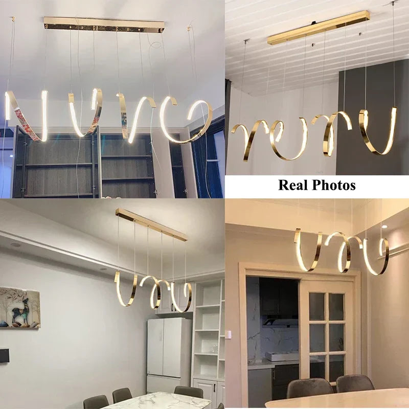 Gold Irregular LED Pendant