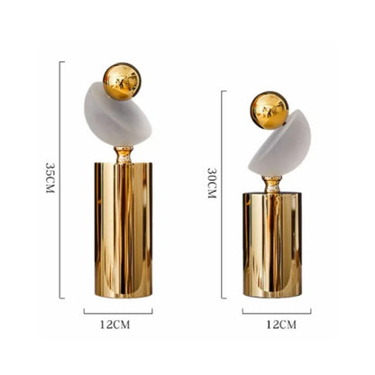 DecorBites™ Geometric Golden Ball Frosted Glass Ornament Home Decor