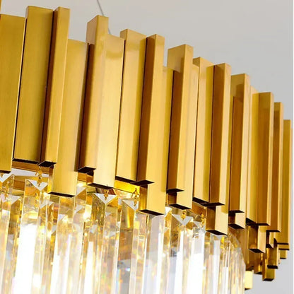 DecorBites™ Crystal Art LED Ceiling Chandelier: Luxury Living Room Round Lamp