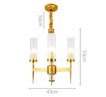 DecorBites™ Gold Plated Nordic Living Room LED Chandelier | Luxury Hanging Pendant Lighting