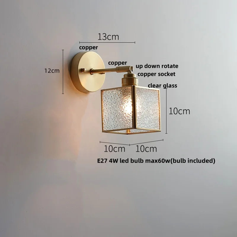 Clear Glass Bedside Lamp