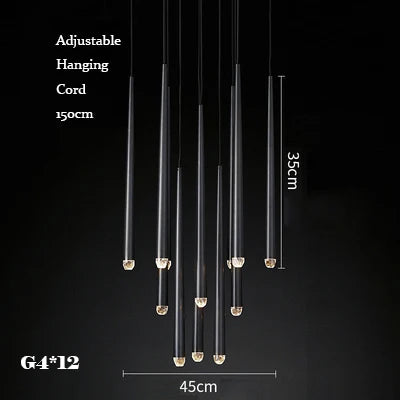Gold Copper Crystal Chandelier