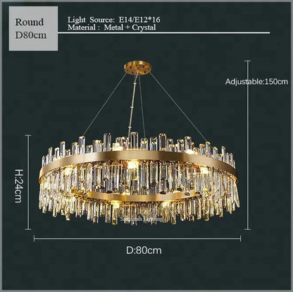 DecorBites™ Crystal LED Oval Chandelier for Dining Room Lighting