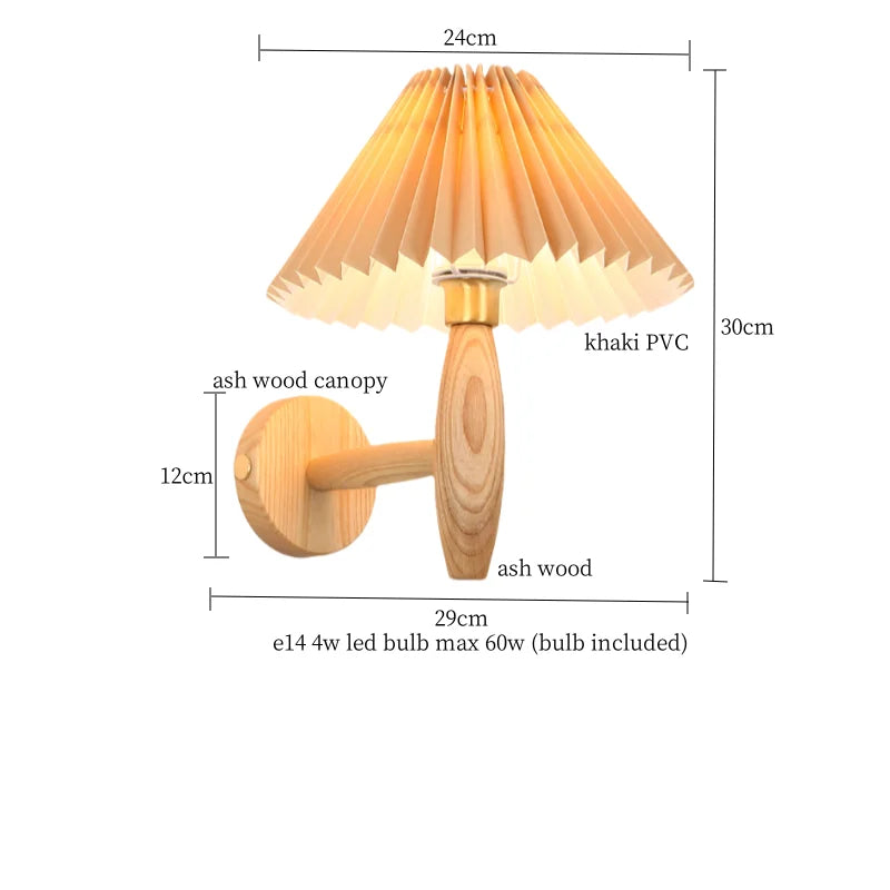 Walnut LED Wall Sconce Vintage Loft Style
