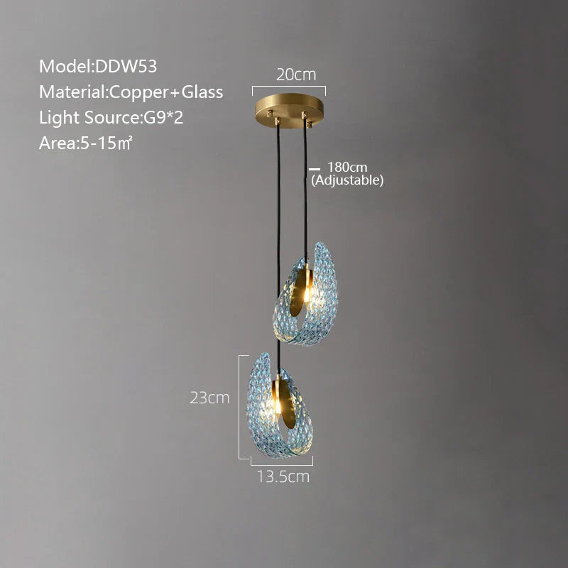 Copper Peacock Ceiling Chandelier