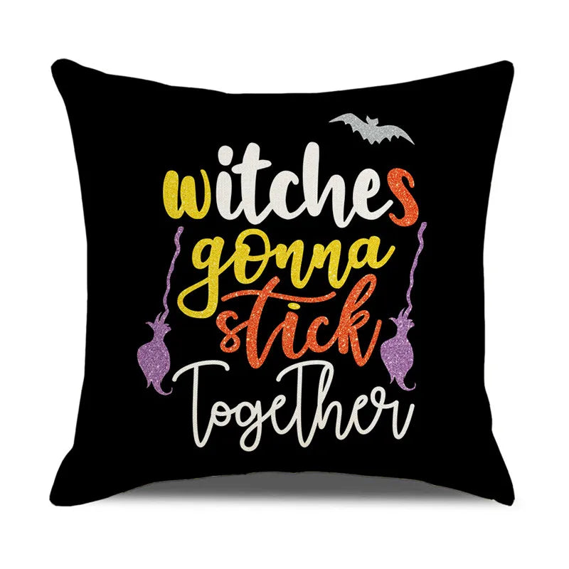 Linen Trick Treat Cushion Cover