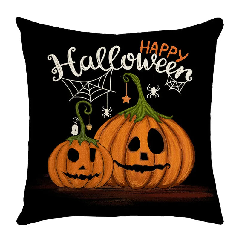 Pumpkin Witch Print Pillowcase