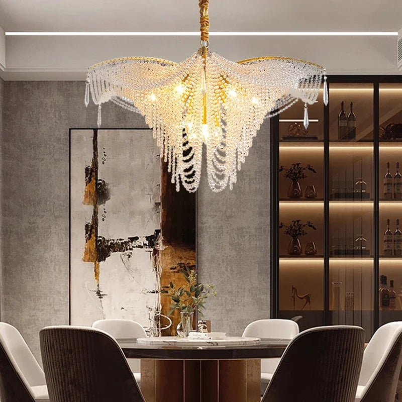 DecorBites™ Crystal Butterfly Chandeliers: Elegant Modern LED Pendant Lights for Luxe Living Room