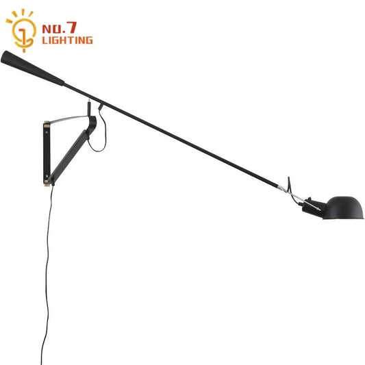 DecorBites™ Adjustable LED Wall Lamp Swing Arm Modern Light Fixture Black/White for Living Room