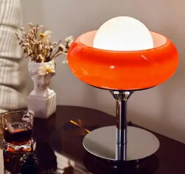 DecorBites™ Guzzini Modern Bauhaus Table Lamp Bedroom Study Living Room Retro Yellow Cream