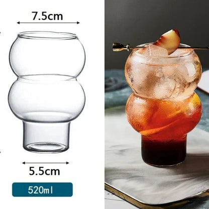 DecorBites™ Glass Cold Brew Coffee Cup Heat-resistant Milk Latte Bubble Water Breakfast