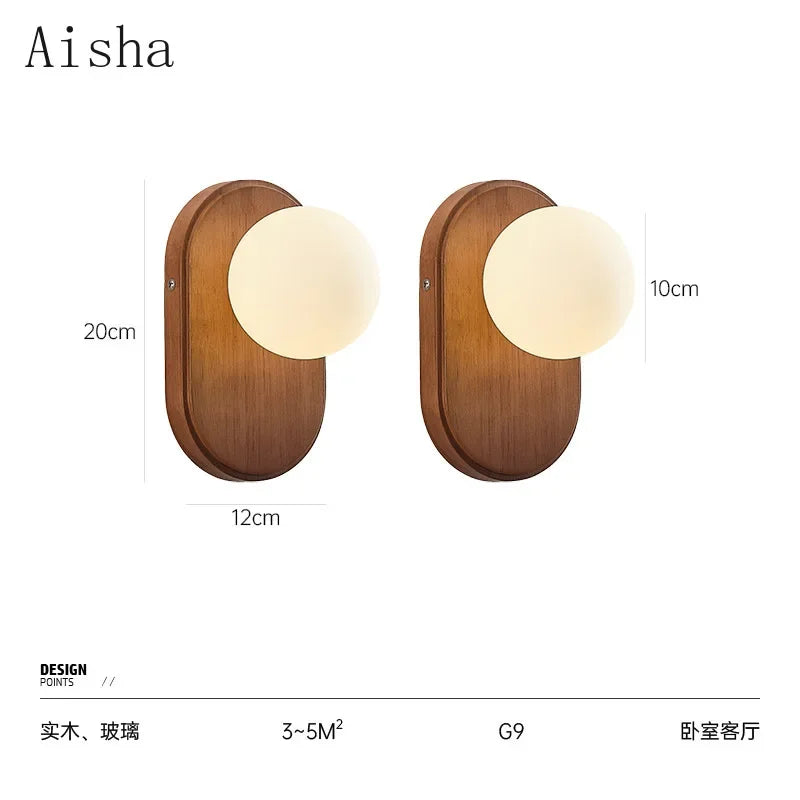 Wood Retro Wall Lamp