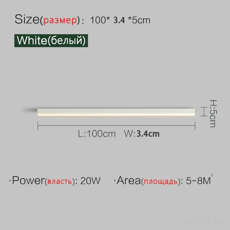 DecorBites™ Linear LED Ceiling Light for Living Room Bedroom Aisle Balcony Dining Minimalist Lustre