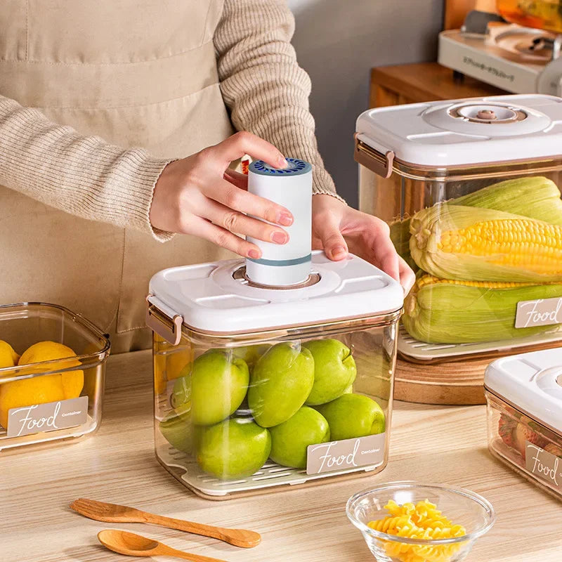 DecorBites™ Fresh-Keeping Vacuum Canister: Large Capacity Food Organizer.