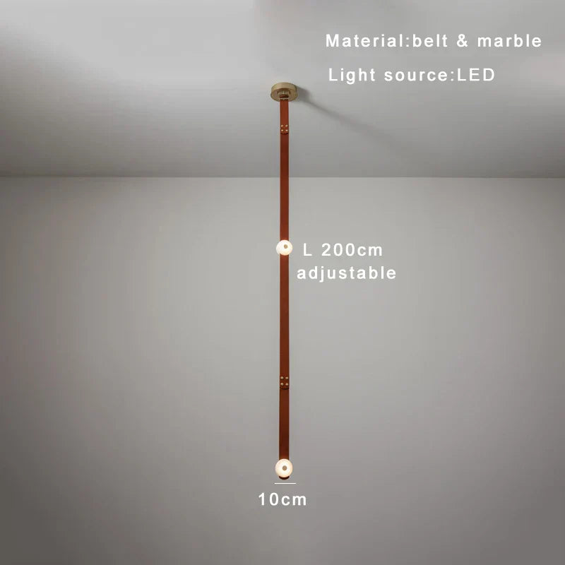 Leather Marble Dimmable Pendant