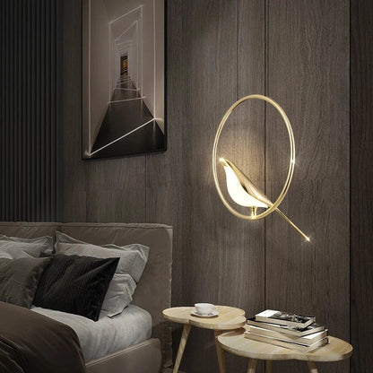 DecorBites™ Gold Magpie Bird Ceiling Chandelier: Modern Home Interior Lighting for Living Dining Kitchen