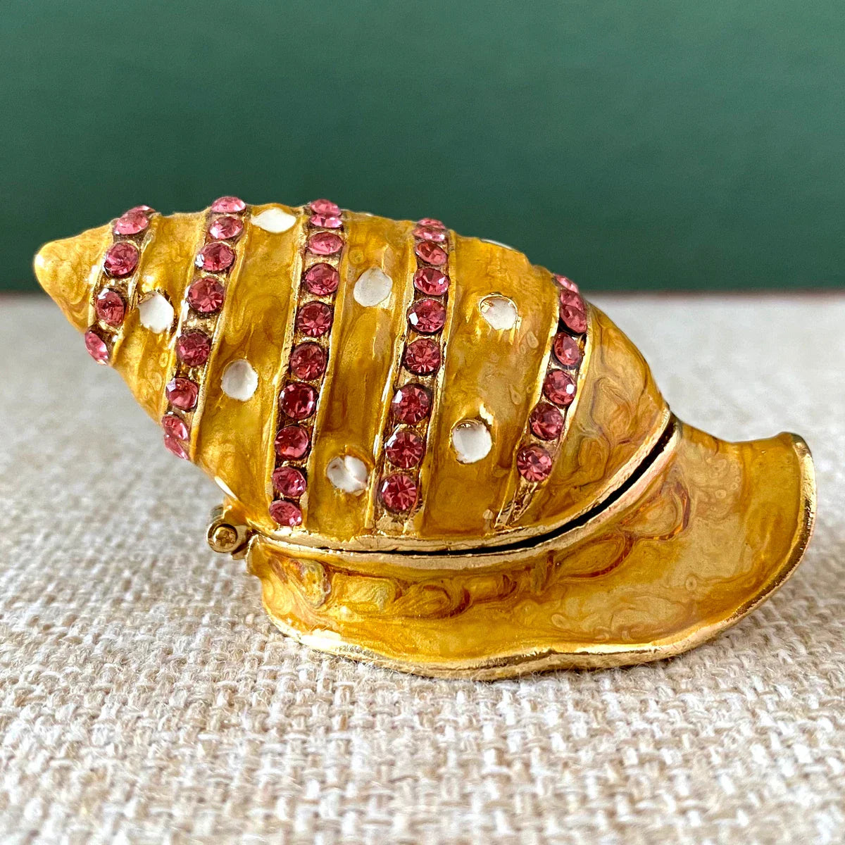 Enamel Conch Trinket Box