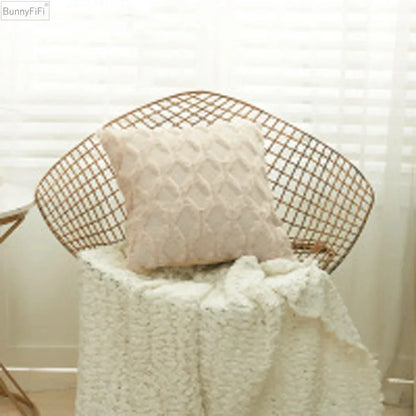DecorBites™ Diamond Solid Embroidery Cushion Cover - Modern Home Decor
