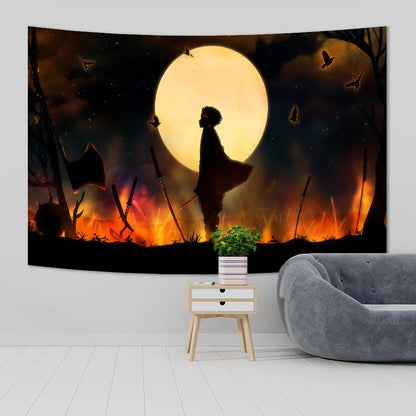DecorBites™ Demons Slayer Anime Cloth Wall Tapestry Room Decor