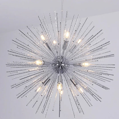DecorBites™ Geometric Ball Chandelier: Modern LED Lighting for Living Room & Dining Room