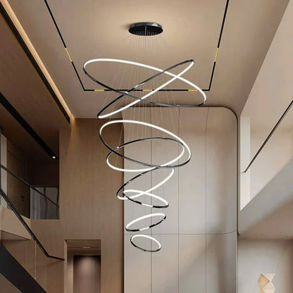 Nordic Acrylic Iron LED Pendant Light Chandelier
